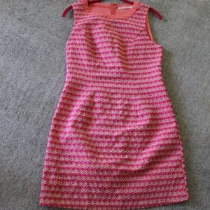 Lucy Paris pink and orange pique dress